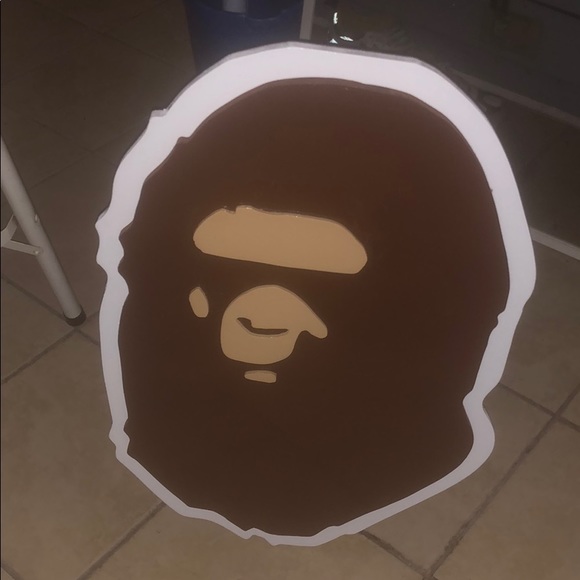 Custom BAPE wooden Self standing logo. Yeezy off - Picture 2 of 5